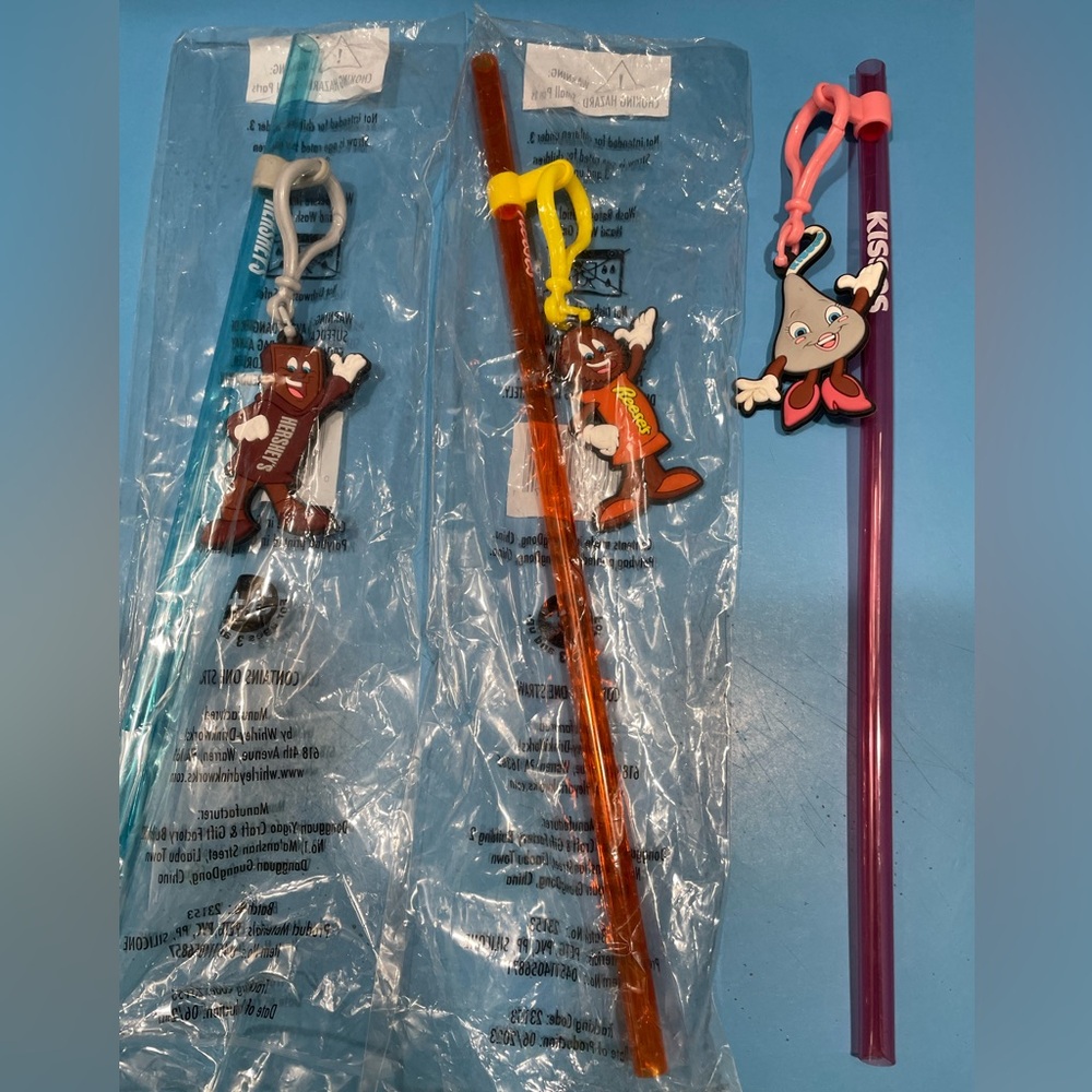 Hershey, Reese’s, Kisses straws from Hershey world